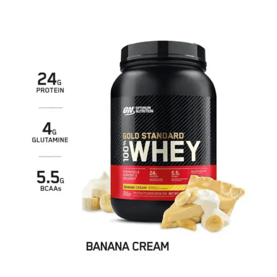 100% Whey Optimum Nutrition Gold Standard Banana 907g - 2 Lbs - Globalbev