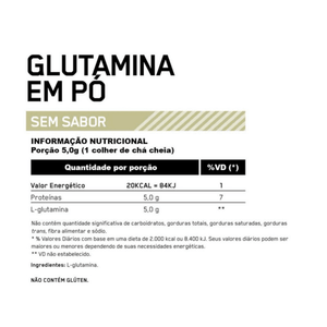 Glutamina Powder em Pó Optimum Nutrition - 300g - Globalbev