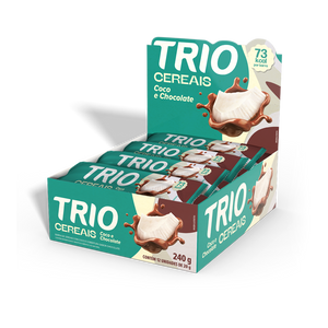 Barra de Cereal Trio Tradicional Coco Com Chocolate 20g - Caixa c/ 12 uni.