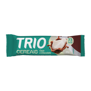 Barra de Cereal Trio Tradicional Coco Com Chocolate 20g - Caixa c/ 12 uni.